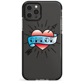 Custom Heart Tattoo Pink Fade Impact Phone Case for iPhone 11