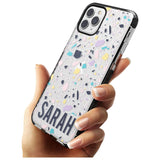 Customised Terrazzo - Pink, Purple, Blue Black Impact Phone Case for iPhone 11 Pro Max