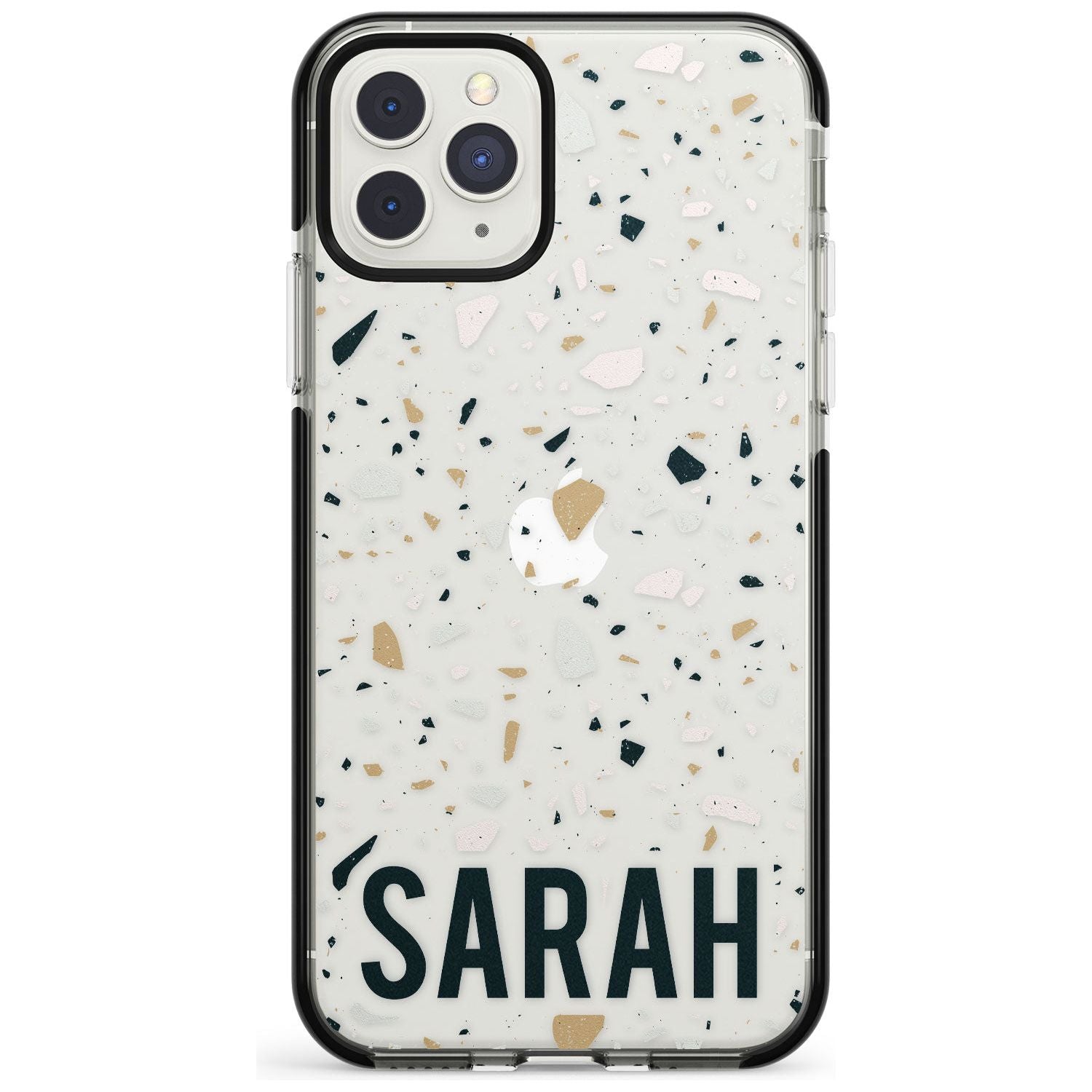 Customised Terrazzo - Blue, Pink, Brown Black Impact Phone Case for iPhone 11 Pro Max