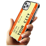 Personalised Create Your Own Train Ticket Black Impact Phone Case for iPhone 11