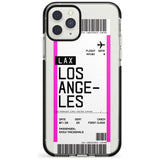 Los Angeles Boarding Pass iPhone Case  Black Impact Custom Phone Case - Case Warehouse