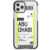 Abu Dhabi Boarding Pass iPhone Case  Black Impact Custom Phone Case - Case Warehouse