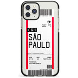 São Paulo Boarding Pass iPhone Case  Black Impact Custom Phone Case - Case Warehouse