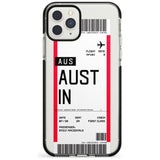 Austin Boarding Pass iPhone Case  Black Impact Custom Phone Case - Case Warehouse