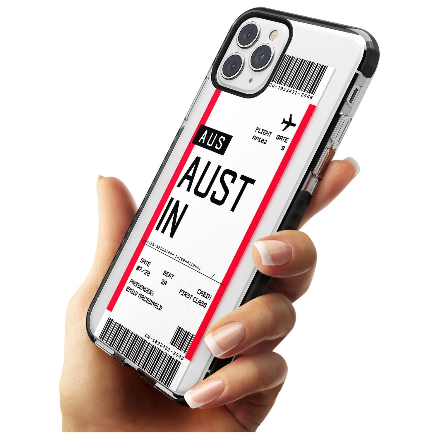 Austin Boarding Pass iPhone Case   Custom Phone Case - Case Warehouse