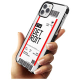 Detroit Boarding Pass iPhone Case   Custom Phone Case - Case Warehouse