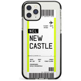 Newcastle Boarding Pass  Black Impact Custom Phone Case - Case Warehouse