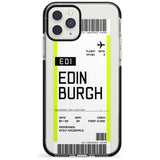 Edinburgh Boarding Pass  Black Impact Custom Phone Case - Case Warehouse