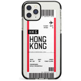 Hong Kong Boarding Pass iPhone Case  Black Impact Custom Phone Case - Case Warehouse