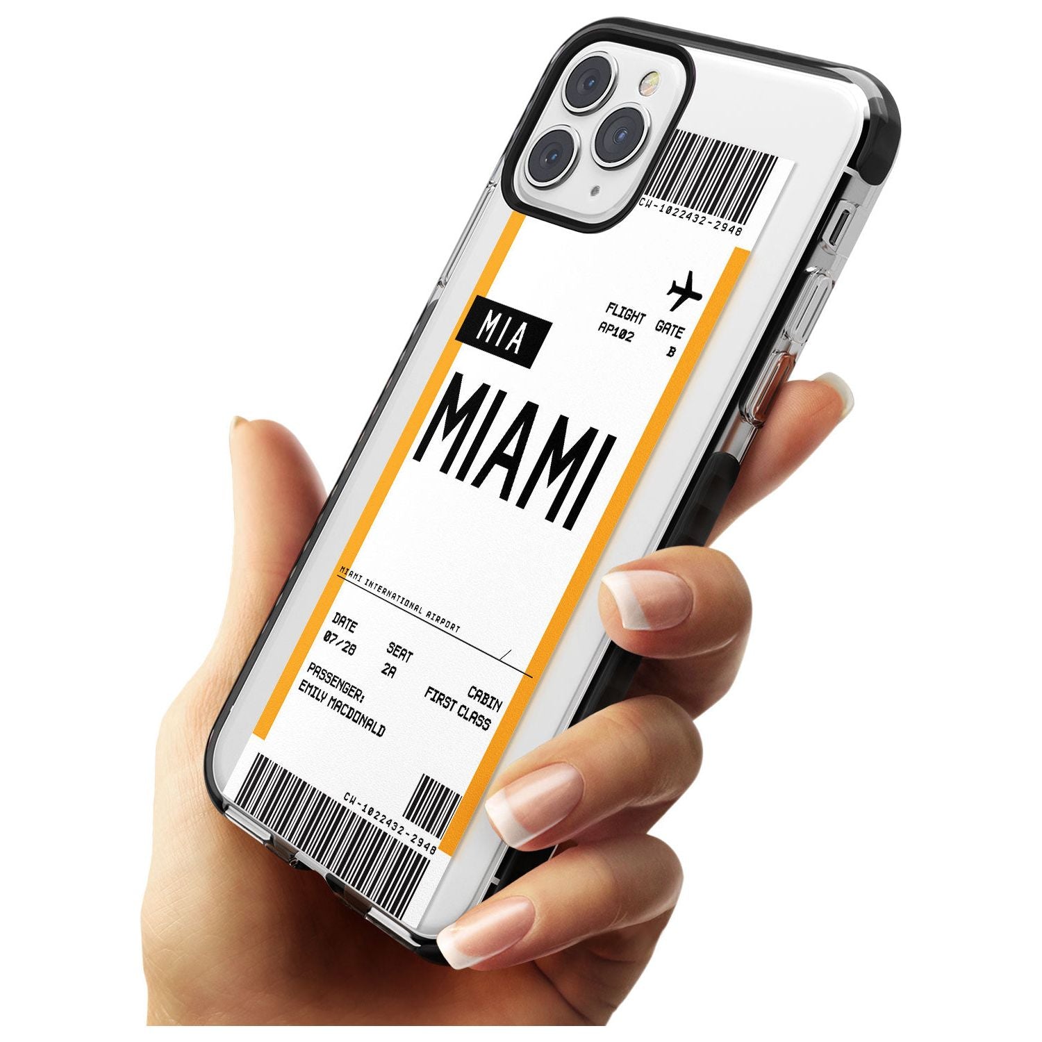 Miami Boarding Pass iPhone Case   Custom Phone Case - Case Warehouse