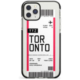 Toronto Boarding Pass iPhone Case  Black Impact Custom Phone Case - Case Warehouse