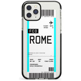 Rome Boarding Pass iPhone Case  Black Impact Custom Phone Case - Case Warehouse