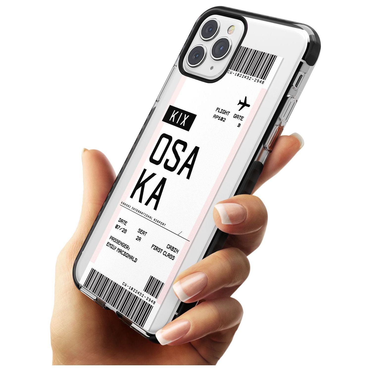 Osaka Boarding Pass iPhone Case   Custom Phone Case - Case Warehouse