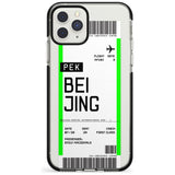 Beijing Boarding Pass iPhone Case  Black Impact Custom Phone Case - Case Warehouse