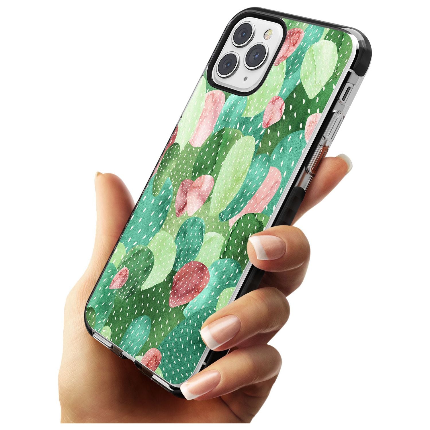 Colourful Cactus Mix Design Black Impact Phone Case for iPhone 11 Pro Max