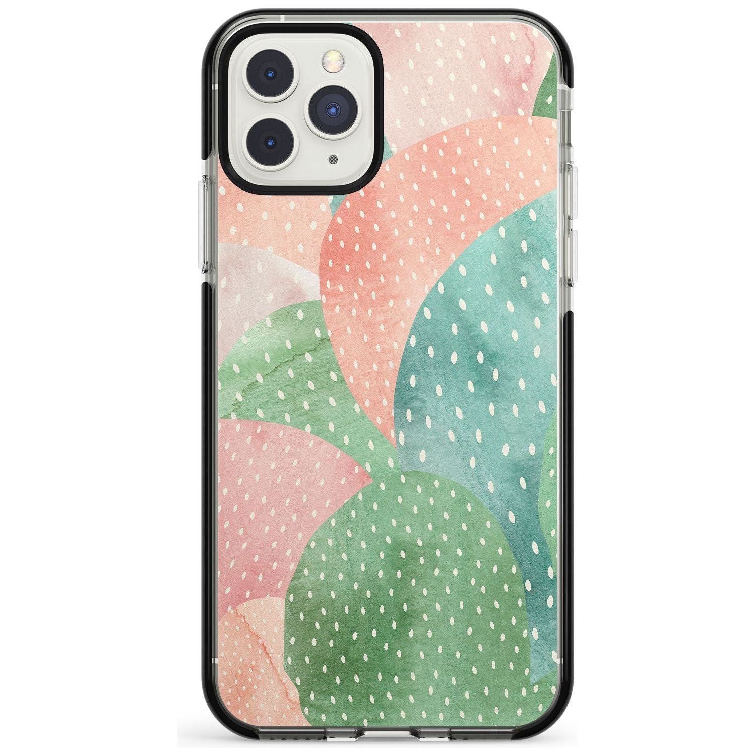 Colourful Close-Up Cacti Design Black Impact Phone Case for iPhone 11 Pro Max
