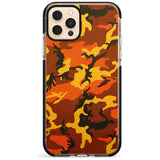 Orange Camo Black Impact Phone Case for iPhone 11