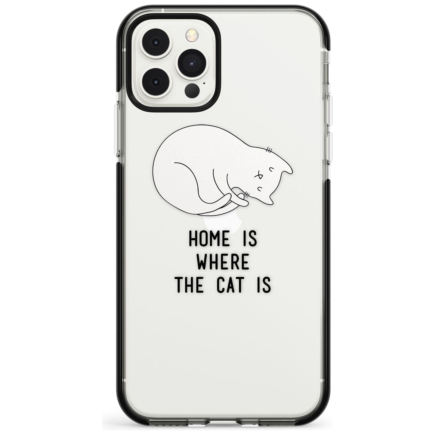 Home Is Where the Cat is Pink Fade Impact Phone Case for iPhone 11