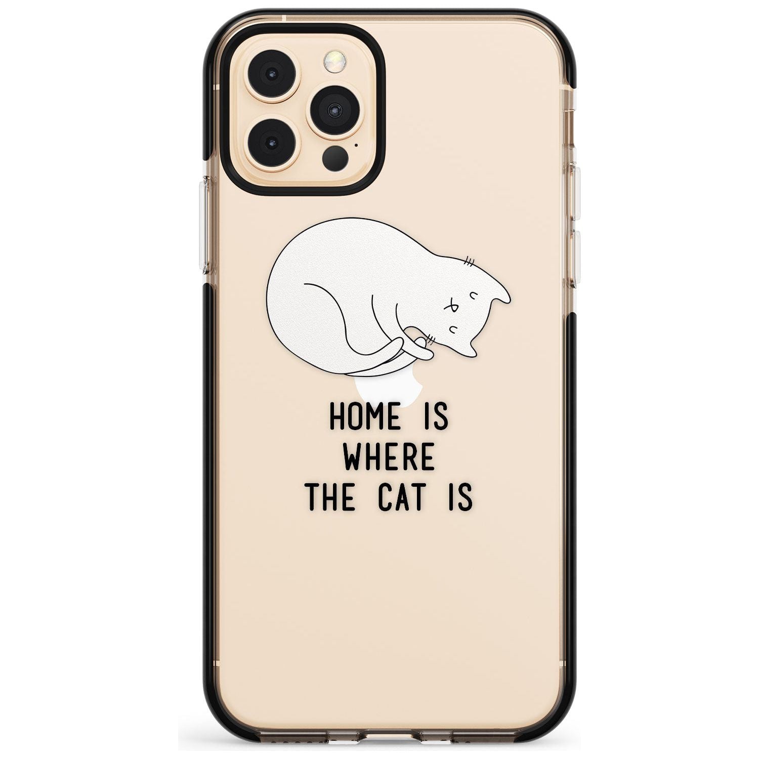 Home Is Where the Cat is Pink Fade Impact Phone Case for iPhone 11