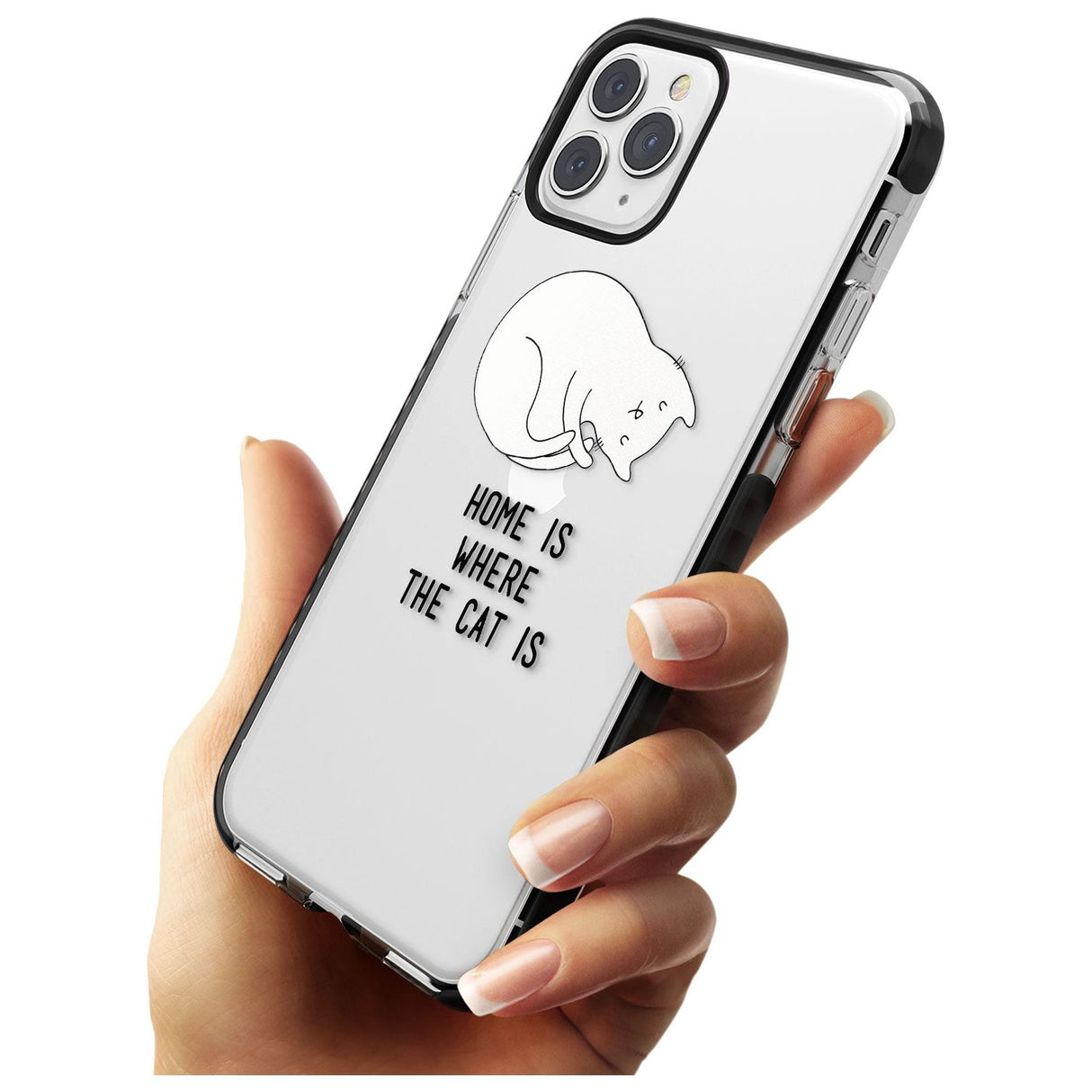 Home Is Where the Cat is Pink Fade Impact Phone Case for iPhone 11