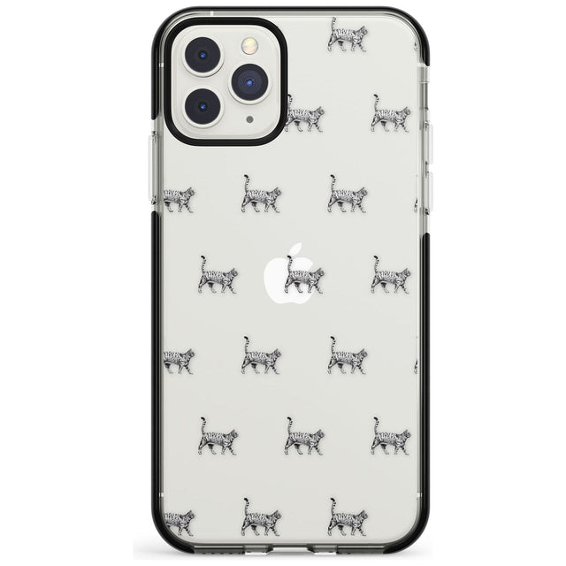 British Shorthair Cat Pattern Black Impact Phone Case for iPhone 11 Pro Max