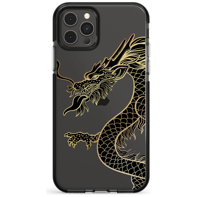 Large Red Dragon Black Impact Phone Case for iPhone 11