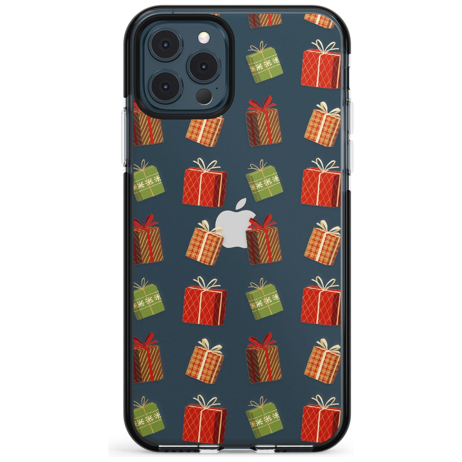 Christmas Presents Pattern Black Impact Phone Case for iPhone 11