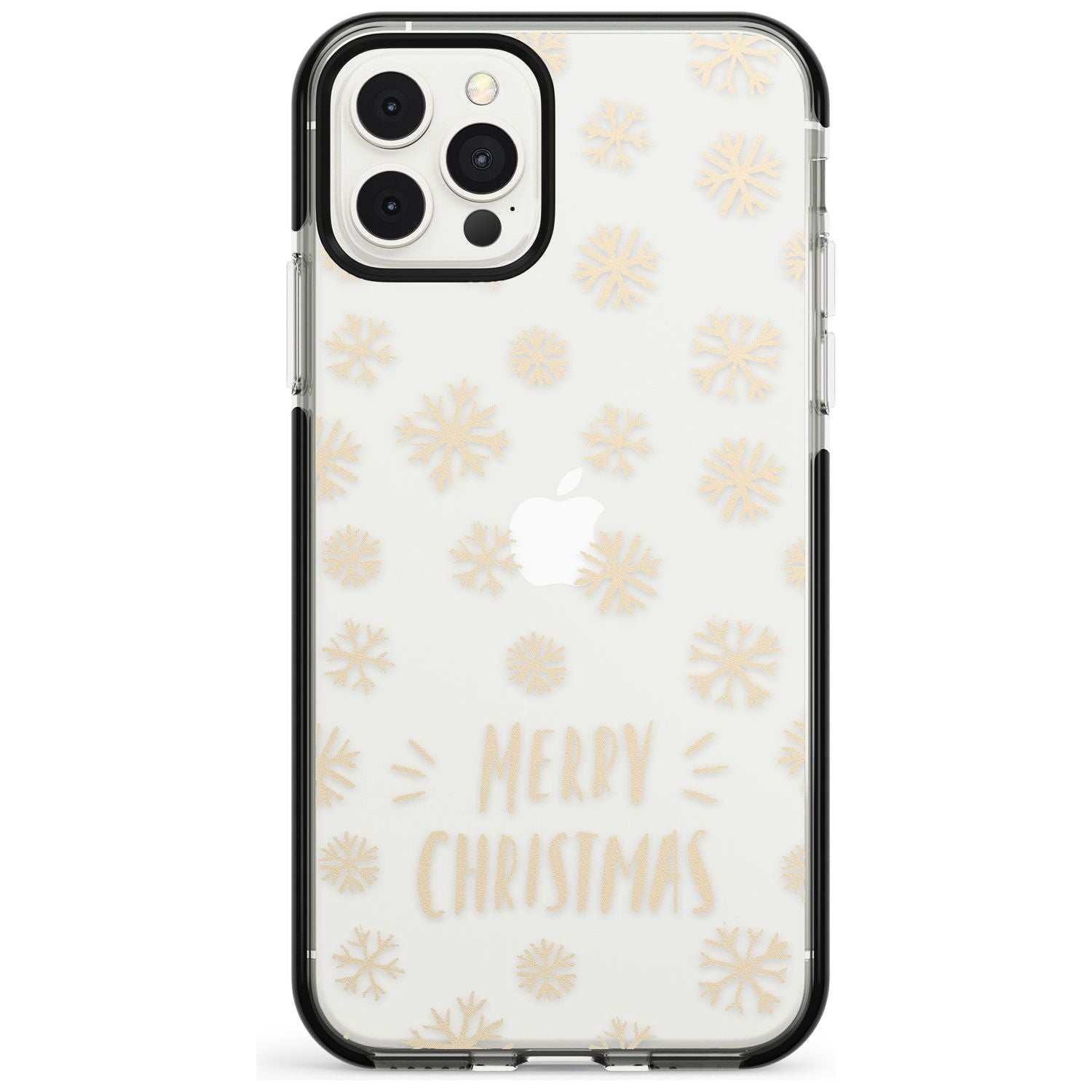 Christmas Snowflake Pattern Black Impact Phone Case for iPhone 11