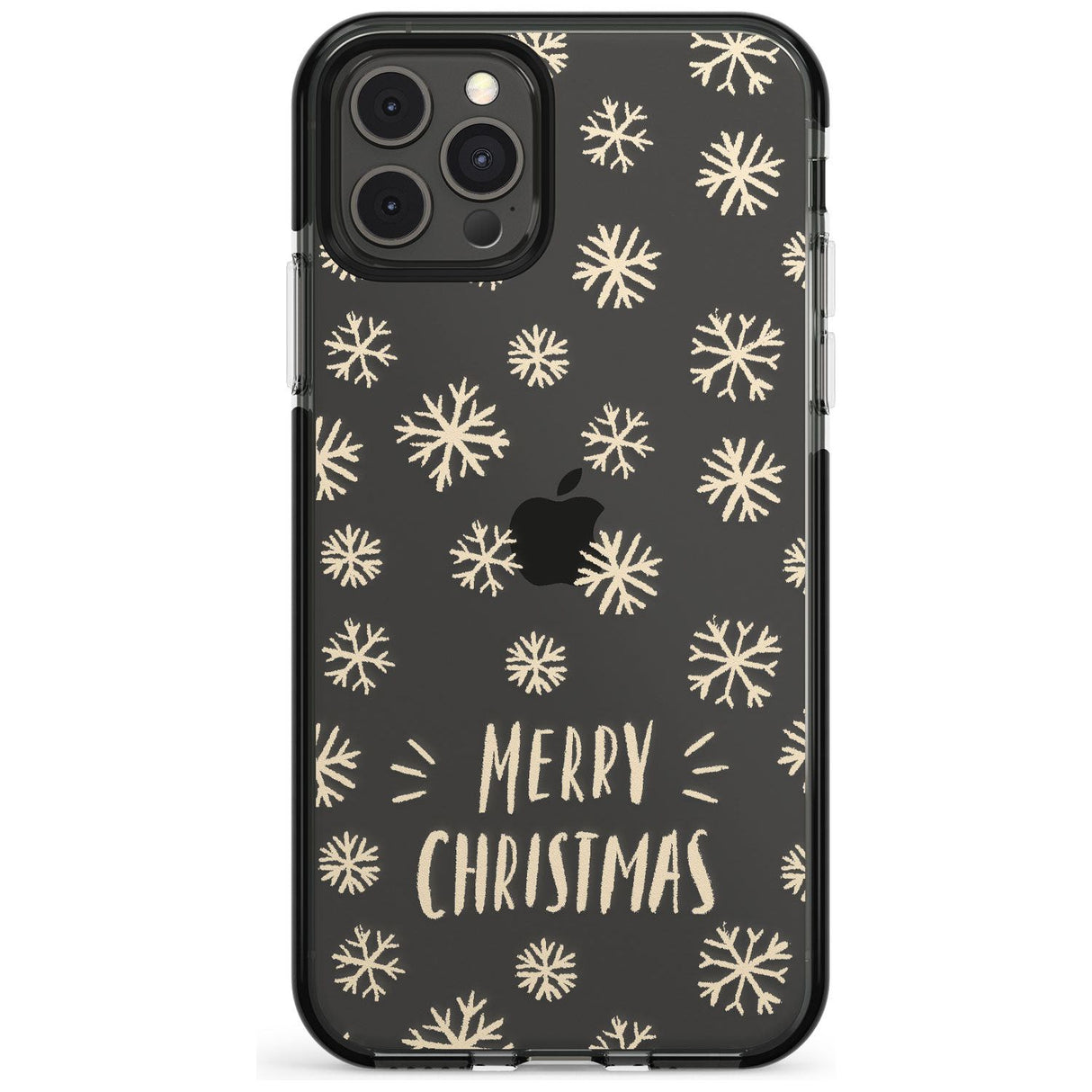 Christmas Snowflake Pattern Black Impact Phone Case for iPhone 11