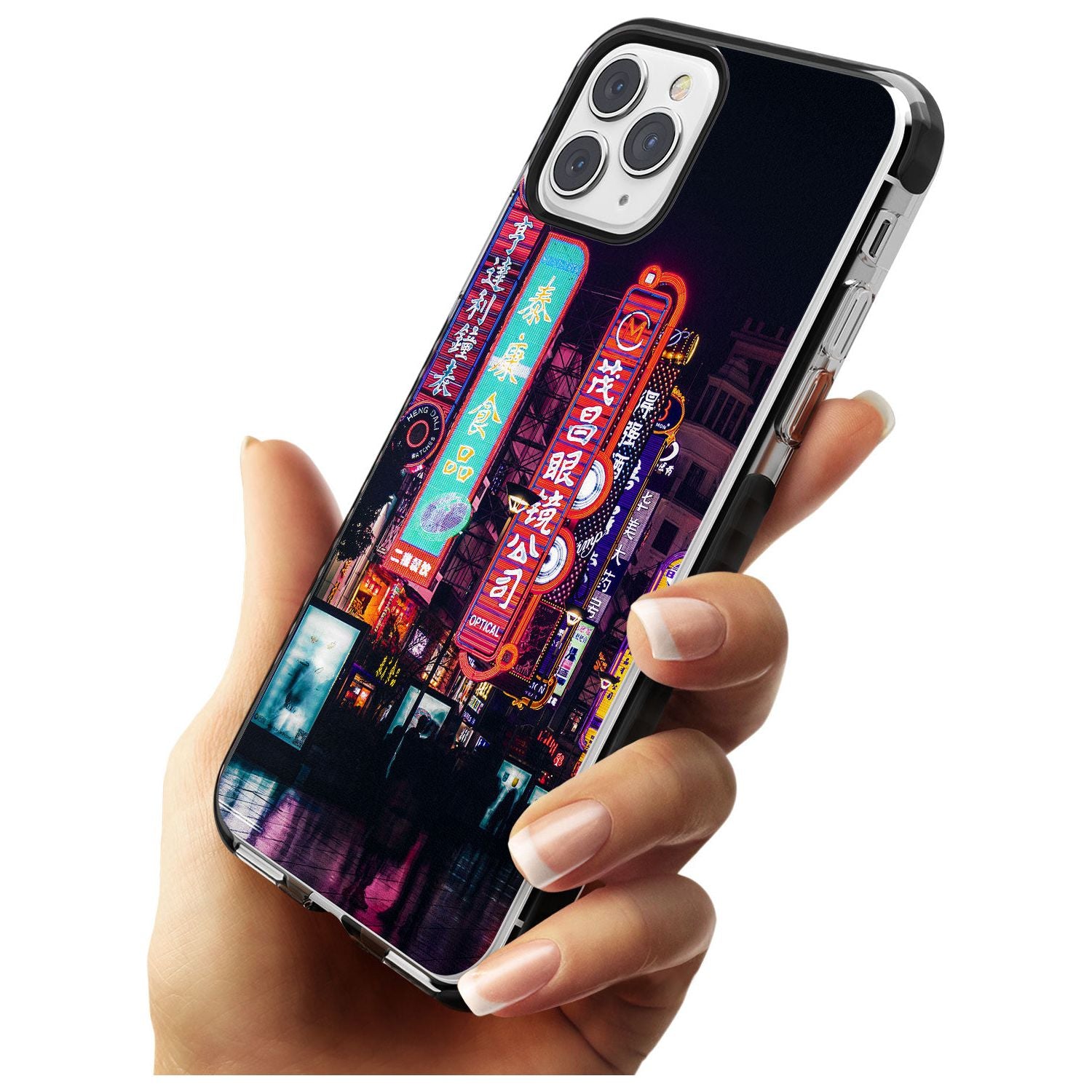 Busy Street - Neon Cities Photographs Black Impact Phone Case for iPhone 11 Pro Max
