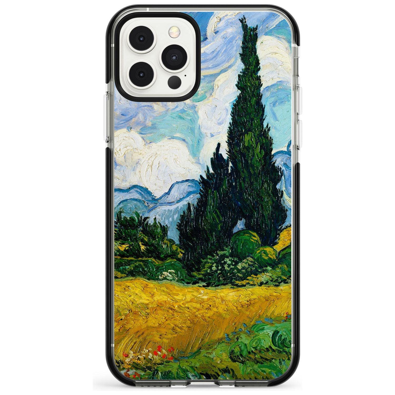 Wheat Field with Cypresses by Vincent Van Gogh Pink Fade Impact Phone Case for iPhone 11
