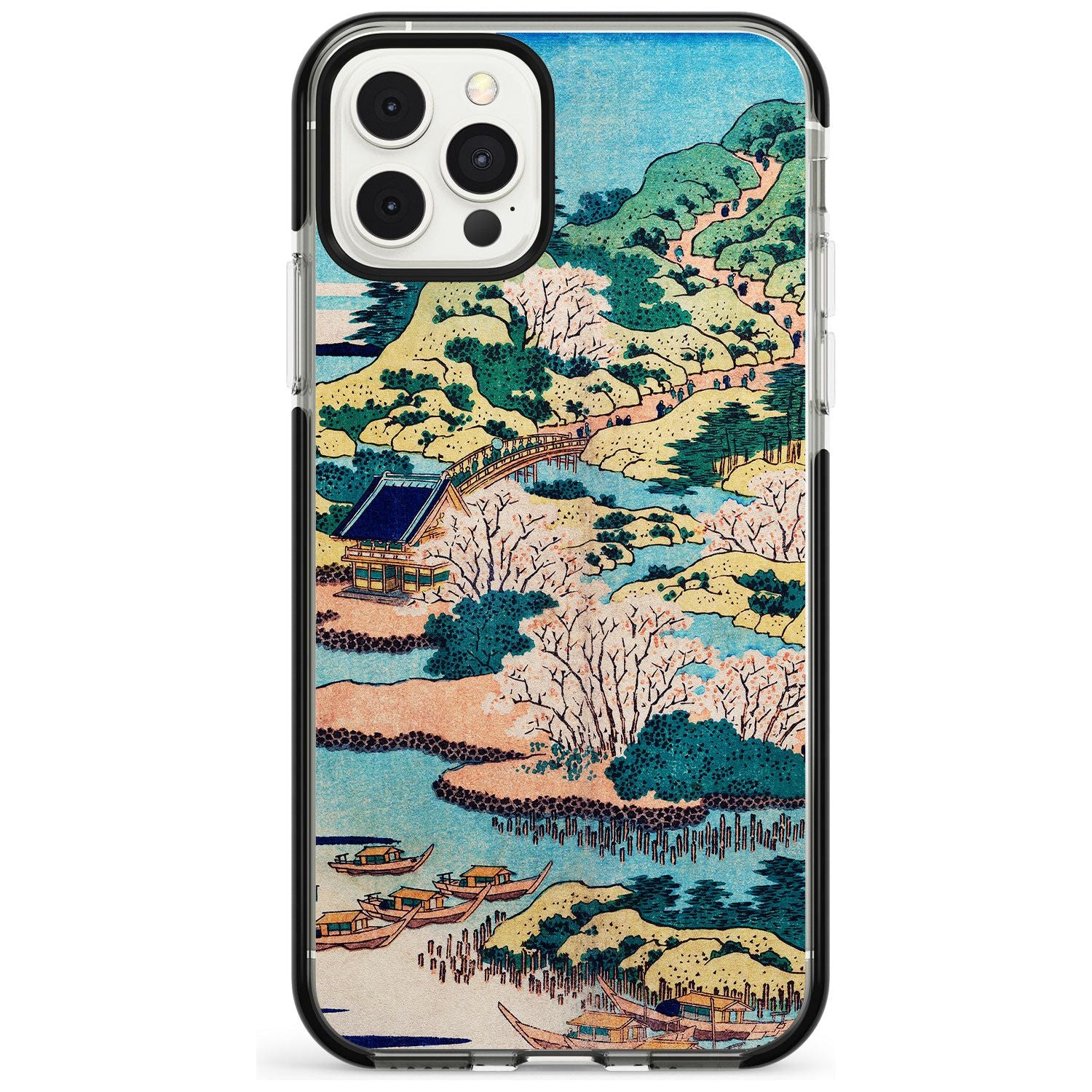 Coastal Community by Katsushika Hokusai  Pink Fade Impact Phone Case for iPhone 11