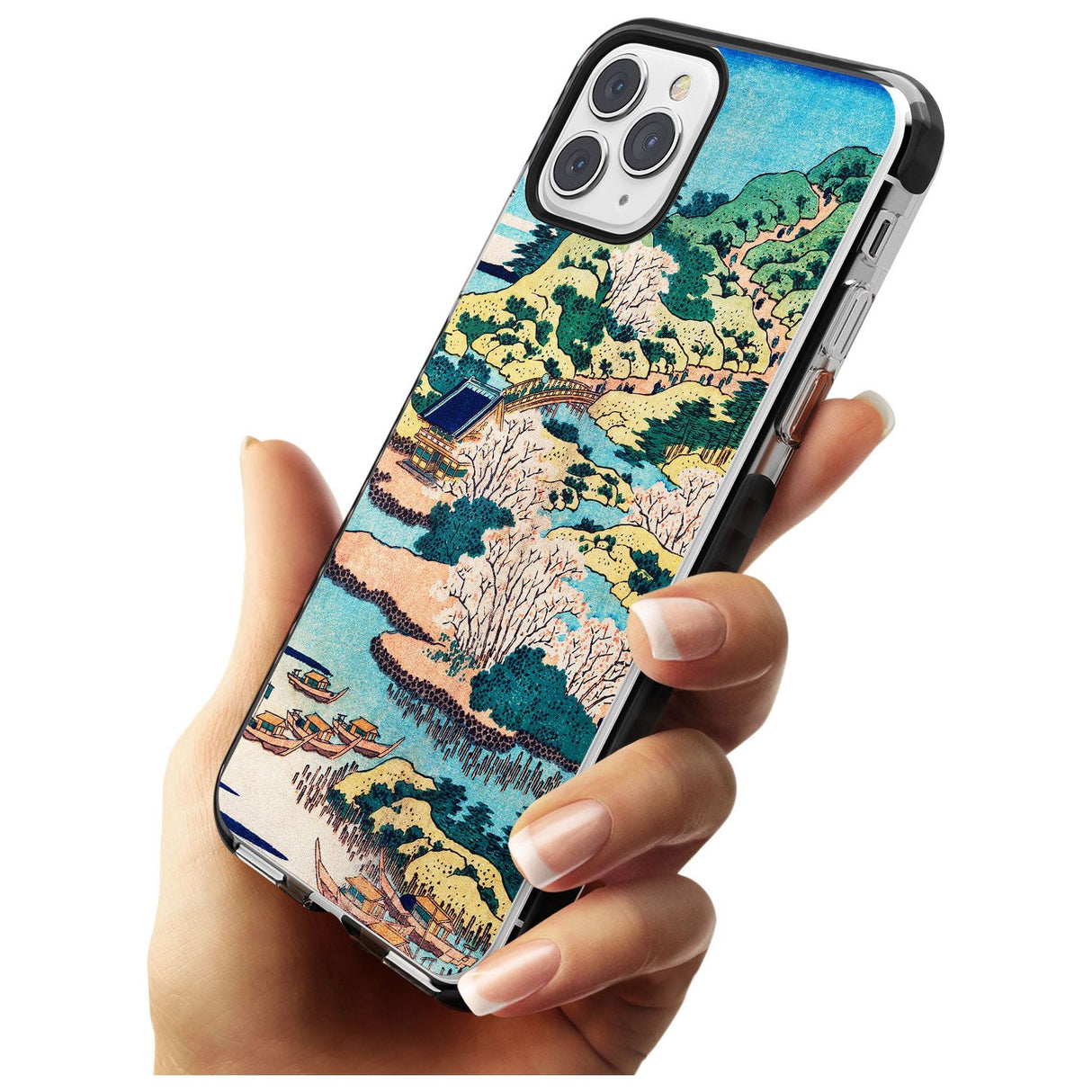 Coastal Community by Katsushika Hokusai  Pink Fade Impact Phone Case for iPhone 11