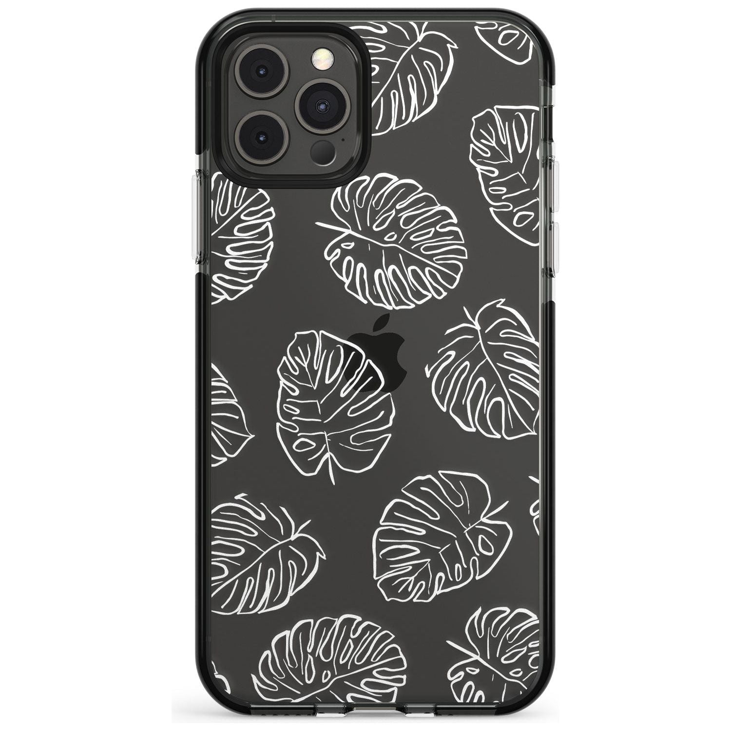 Monstera Leaves Pink Fade Impact Phone Case for iPhone 11