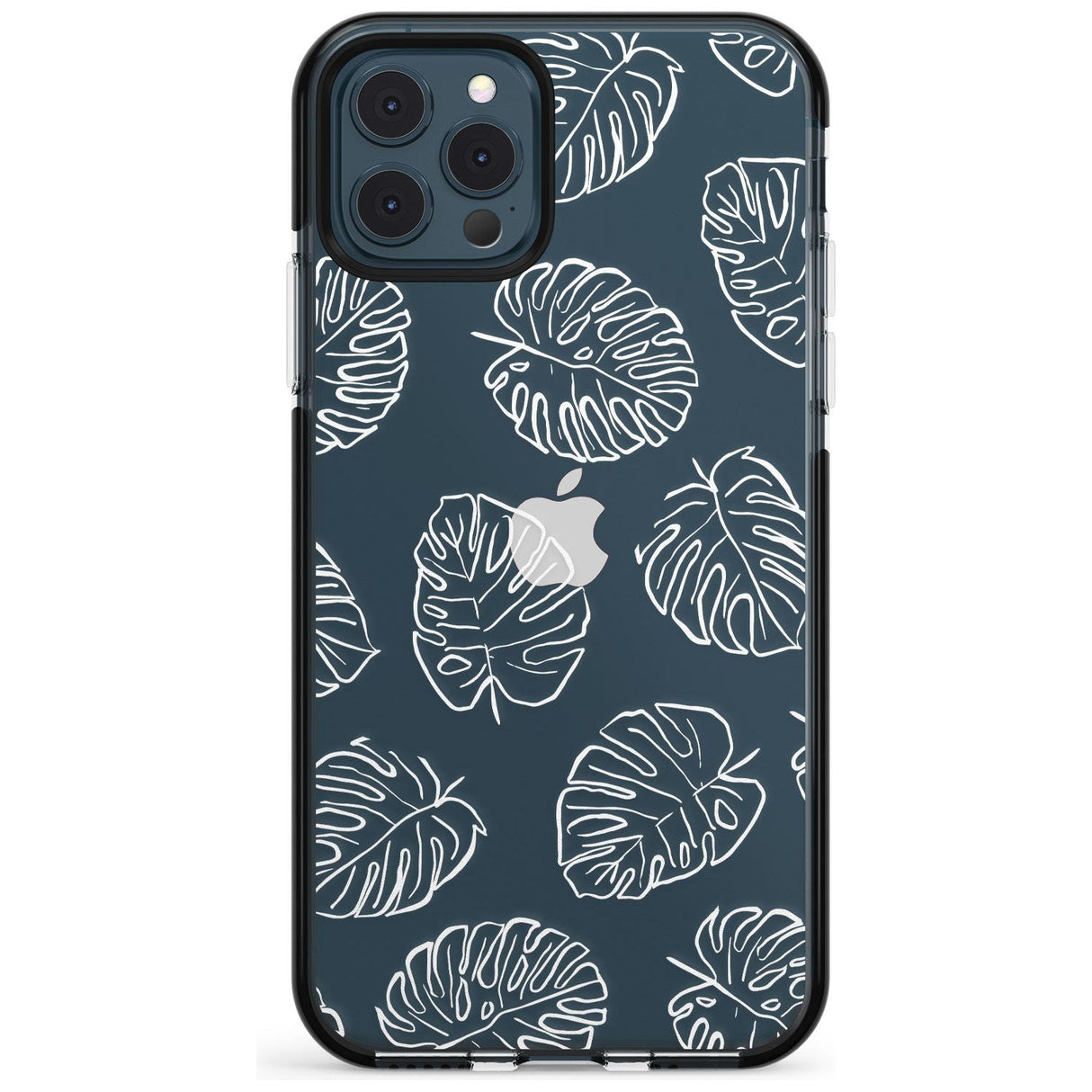 Monstera Leaves Pink Fade Impact Phone Case for iPhone 11