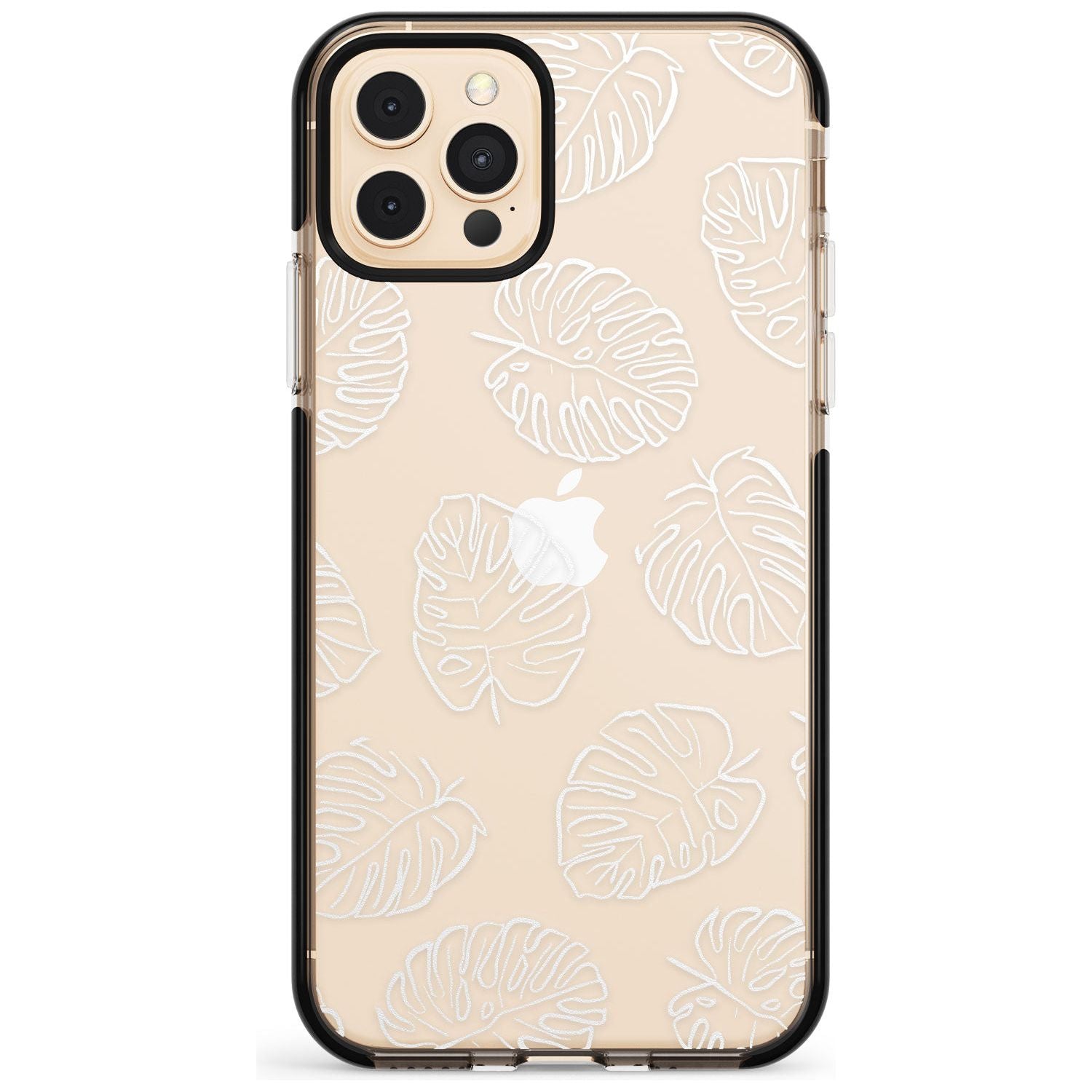 Monstera Leaves Pink Fade Impact Phone Case for iPhone 11