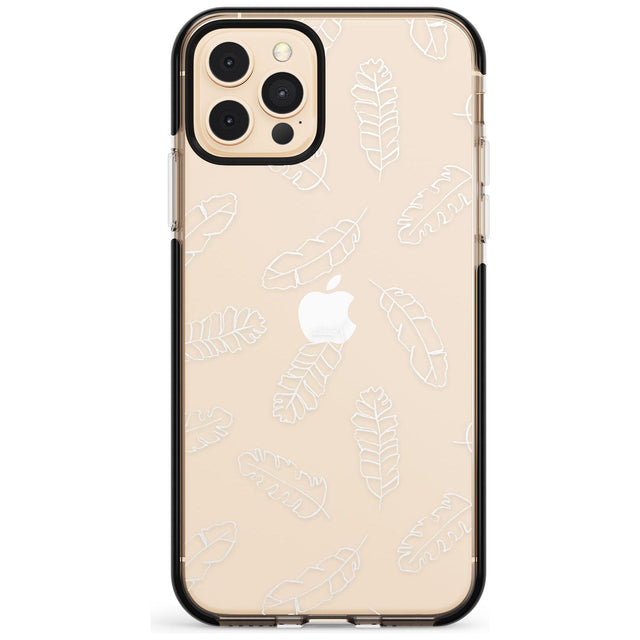 Clear Botanical Designs: Palm Leaves Pink Fade Impact Phone Case for iPhone 11
