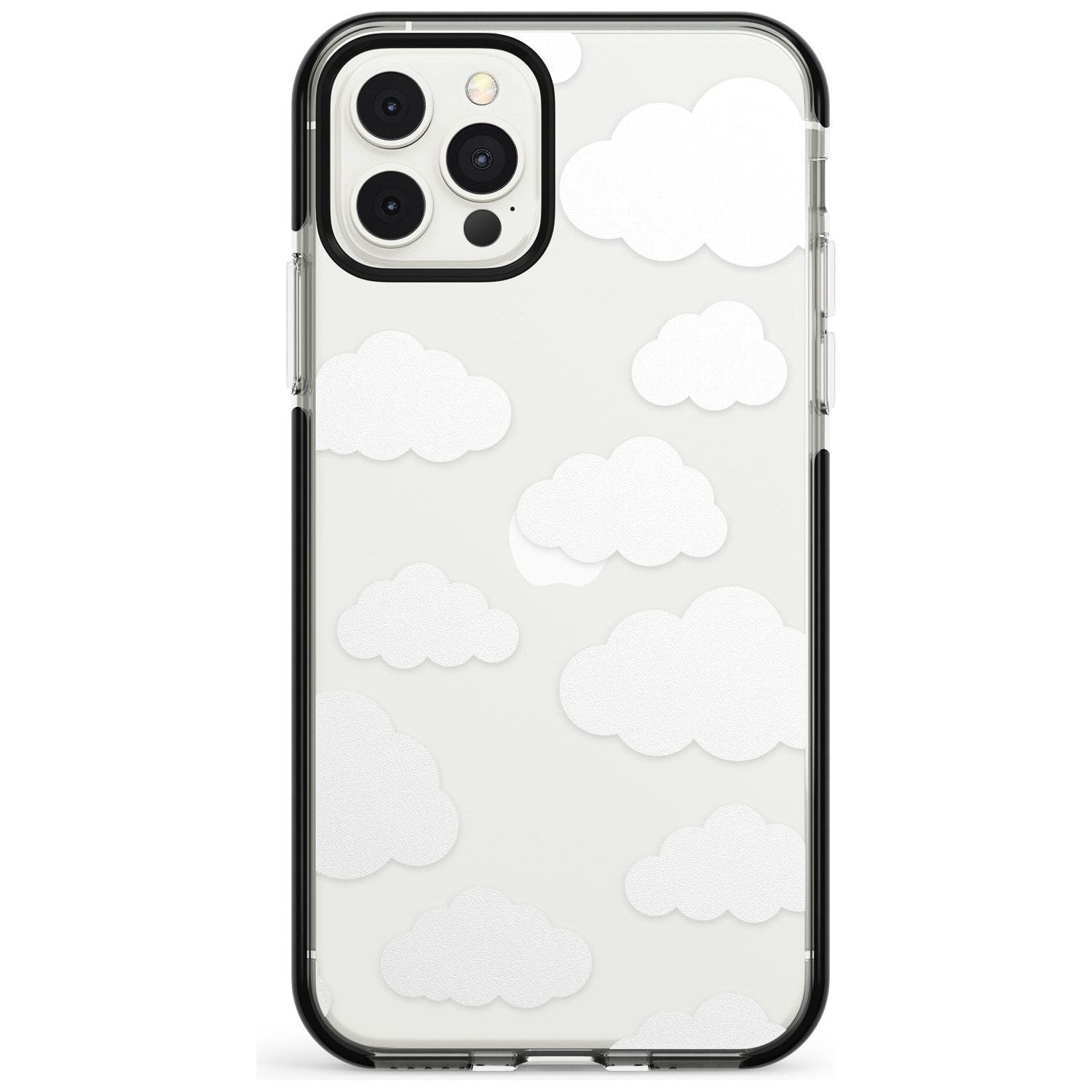 Transparent Cloud Pattern Pink Fade Impact Phone Case for iPhone 11