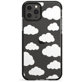 Transparent Cloud Pattern Pink Fade Impact Phone Case for iPhone 11