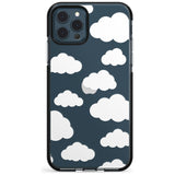 Transparent Cloud Pattern Pink Fade Impact Phone Case for iPhone 11