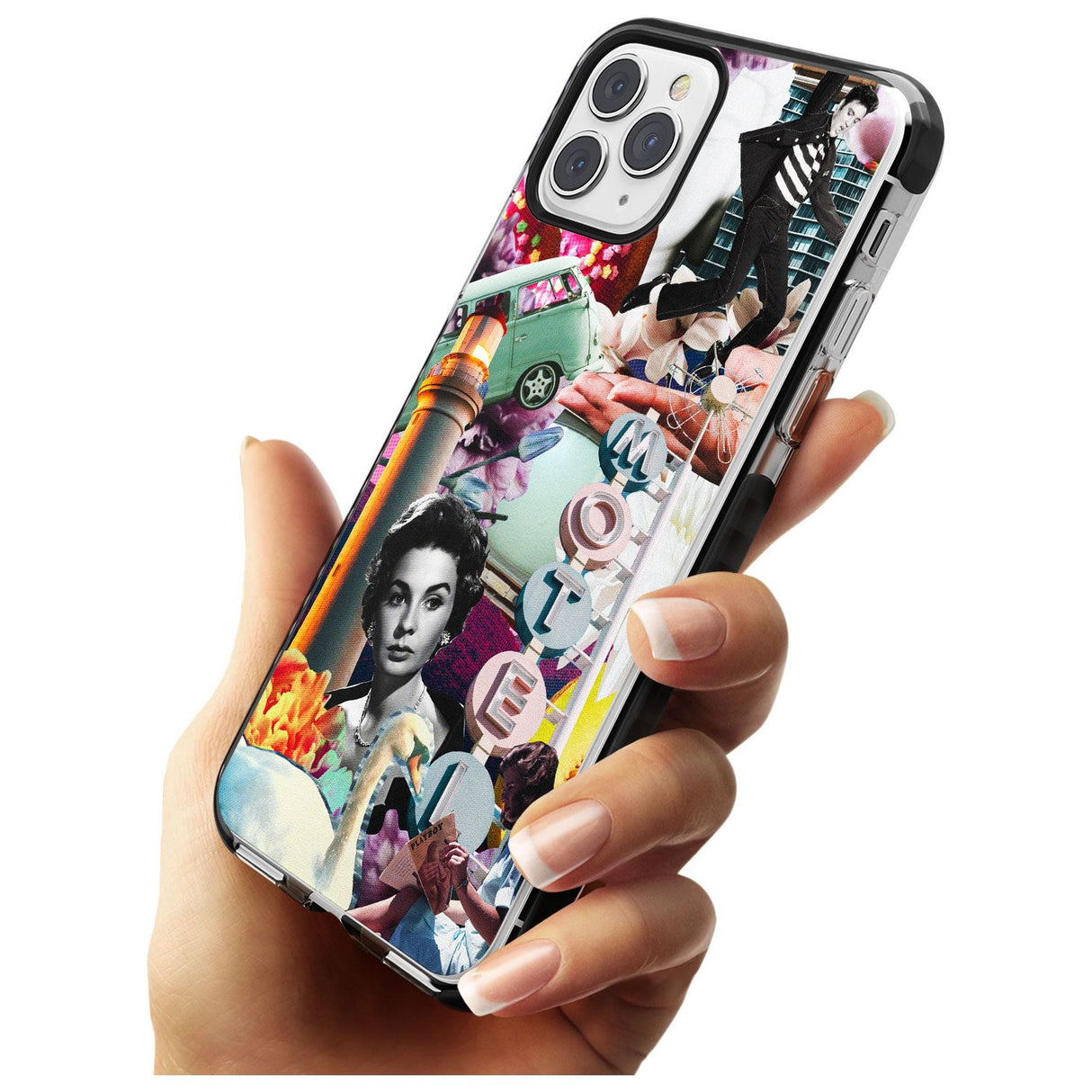 Vintage Collage: Retro Motel Black Impact Phone Case for iPhone 11 Pro Max