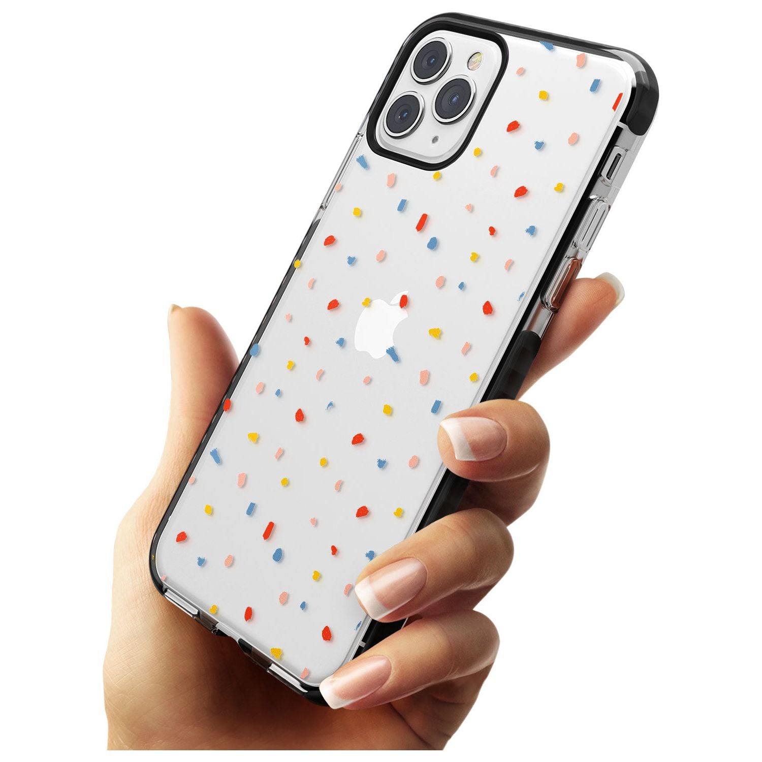 Small Confetti Print Clear iPhone Case   Phone Case - Case Warehouse