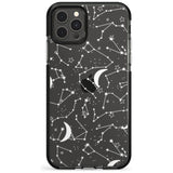 White Constellations on Clear Pink Fade Impact Phone Case for iPhone 11