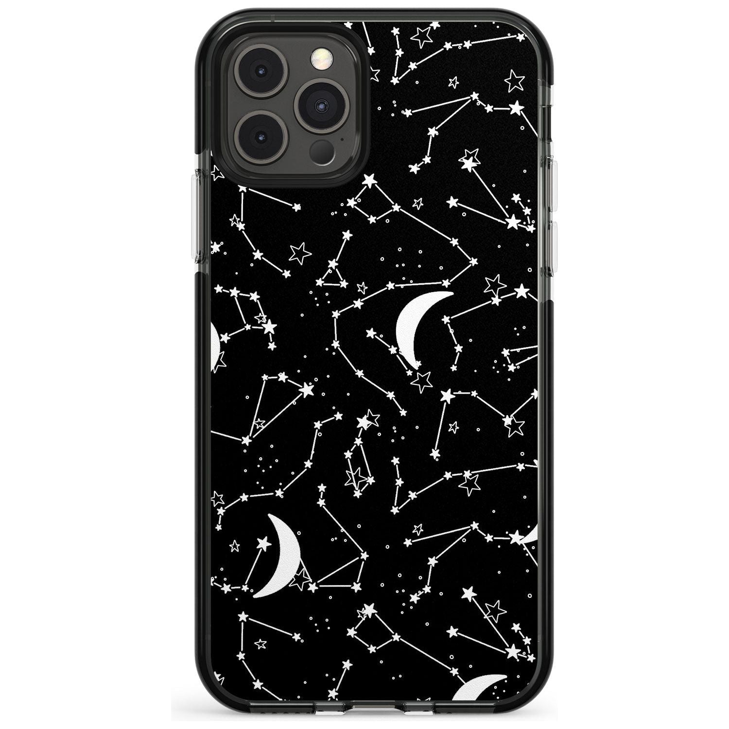 White Constellations on Black Pink Fade Impact Phone Case for iPhone 11