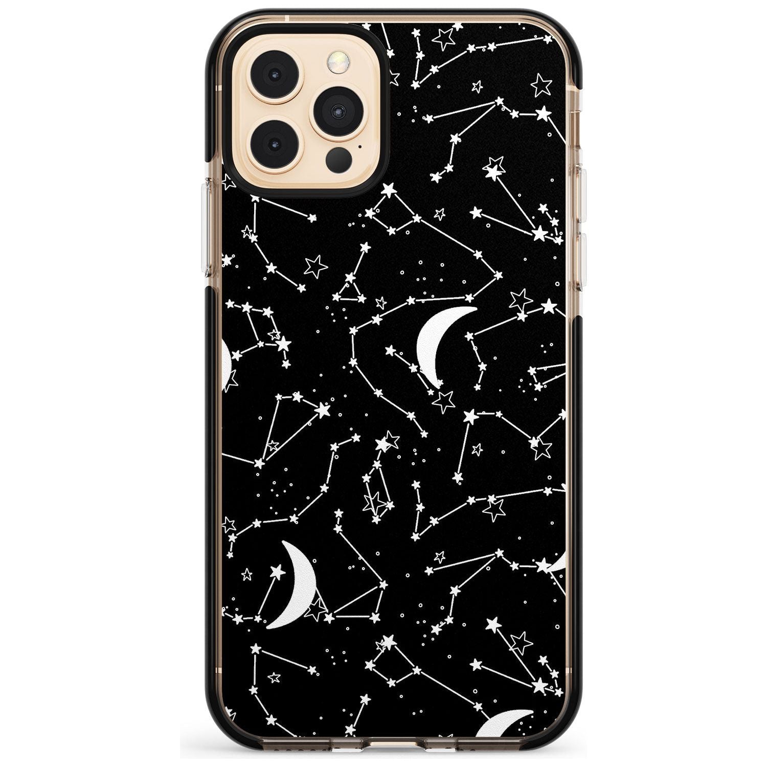 White Constellations on Black Pink Fade Impact Phone Case for iPhone 11