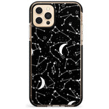 White Constellations on Black Pink Fade Impact Phone Case for iPhone 11