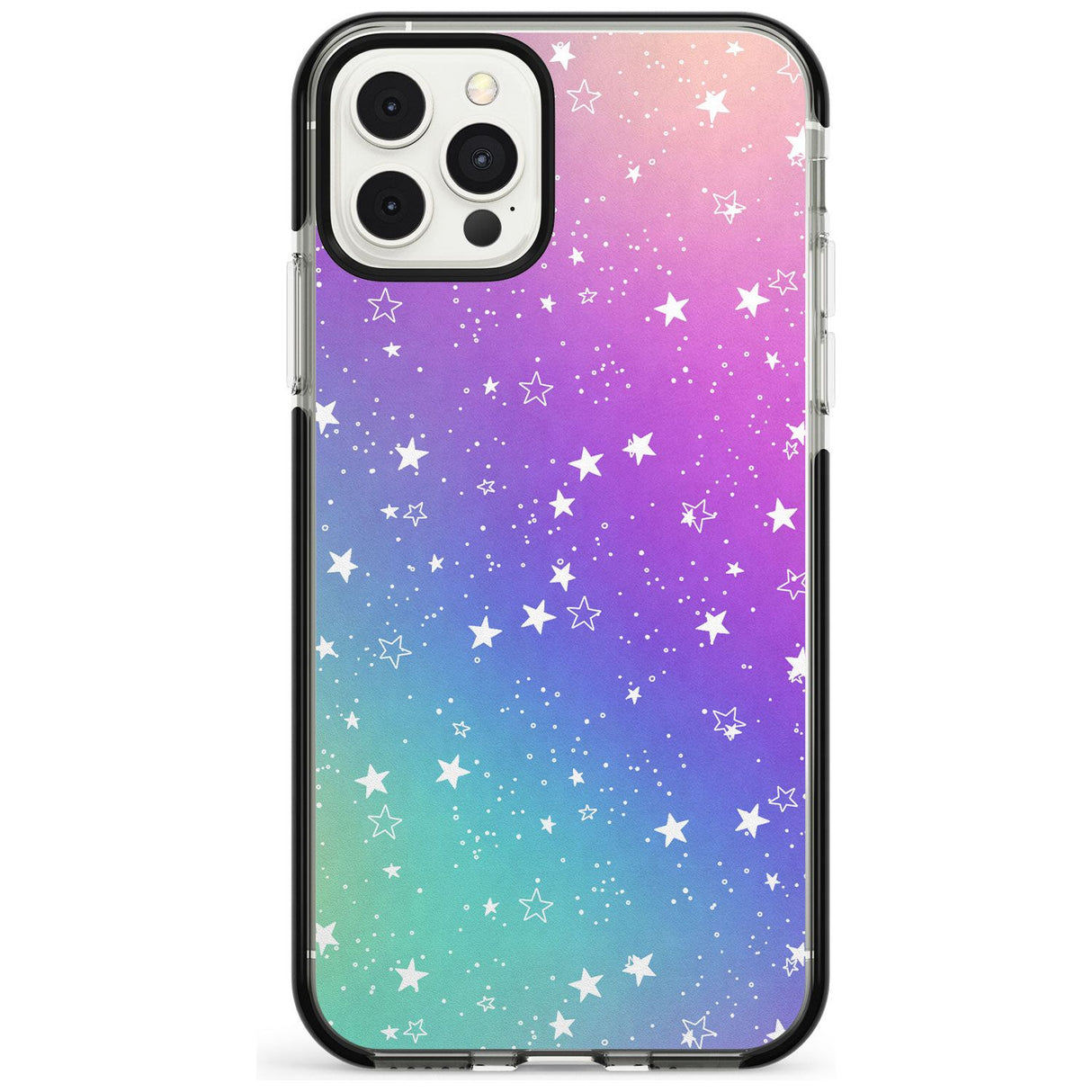 White Stars on Pastels Pink Fade Impact Phone Case for iPhone 11