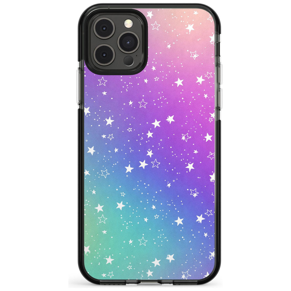 White Stars on Pastels Pink Fade Impact Phone Case for iPhone 11