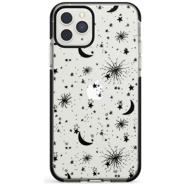 Moons & Stars Black Impact Phone Case for iPhone 11 Pro Max