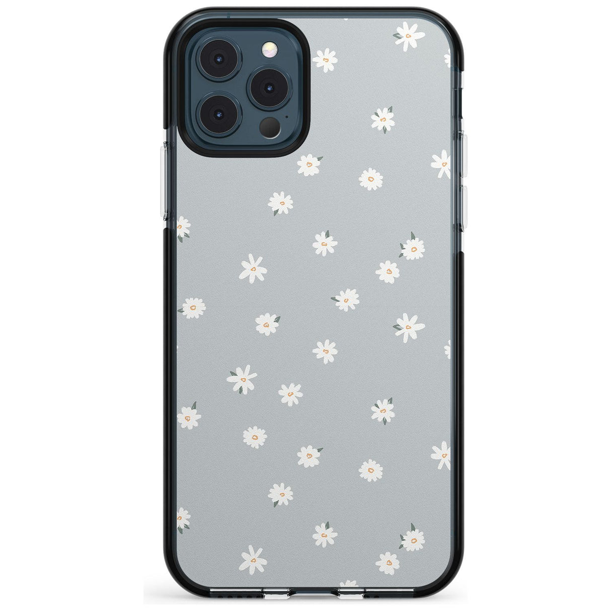 Painted Daises - Blue-Grey Cute Floral Design Pink Fade Impact Phone Case for iPhone 11